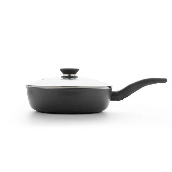 Сковородка с антипригарным покрытием с крышкой, 24 см, iCook