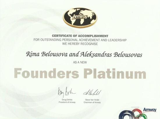 Aleksandras Belousovas AMWAY business owner